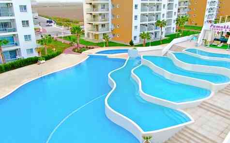 3 room apartments in a complex 600 meters from the sandy beach on the fourth+  floor