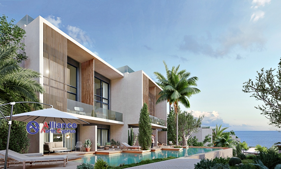 Complex on the first coastline in Northern Cyprus - luxury apartments and villas on the first line of the sea!