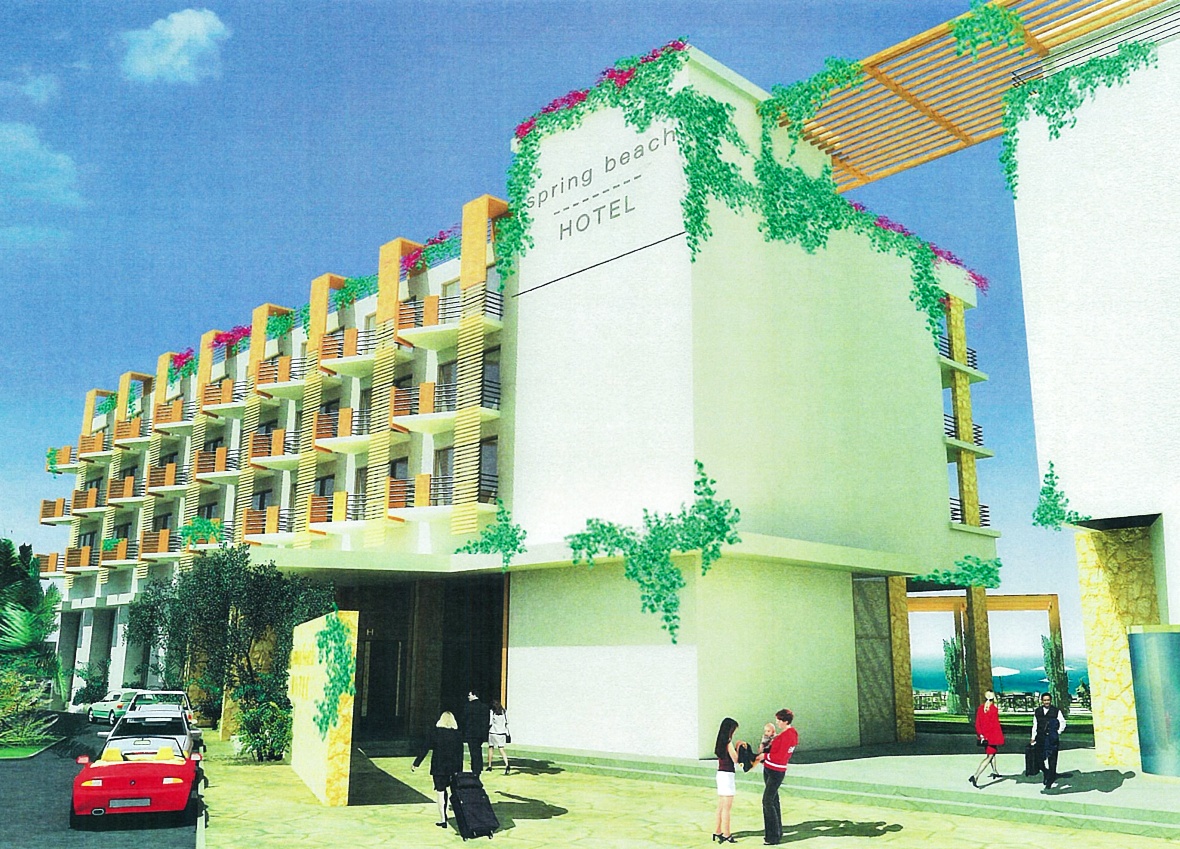 An unfinished hotel and casino by the sea for sale