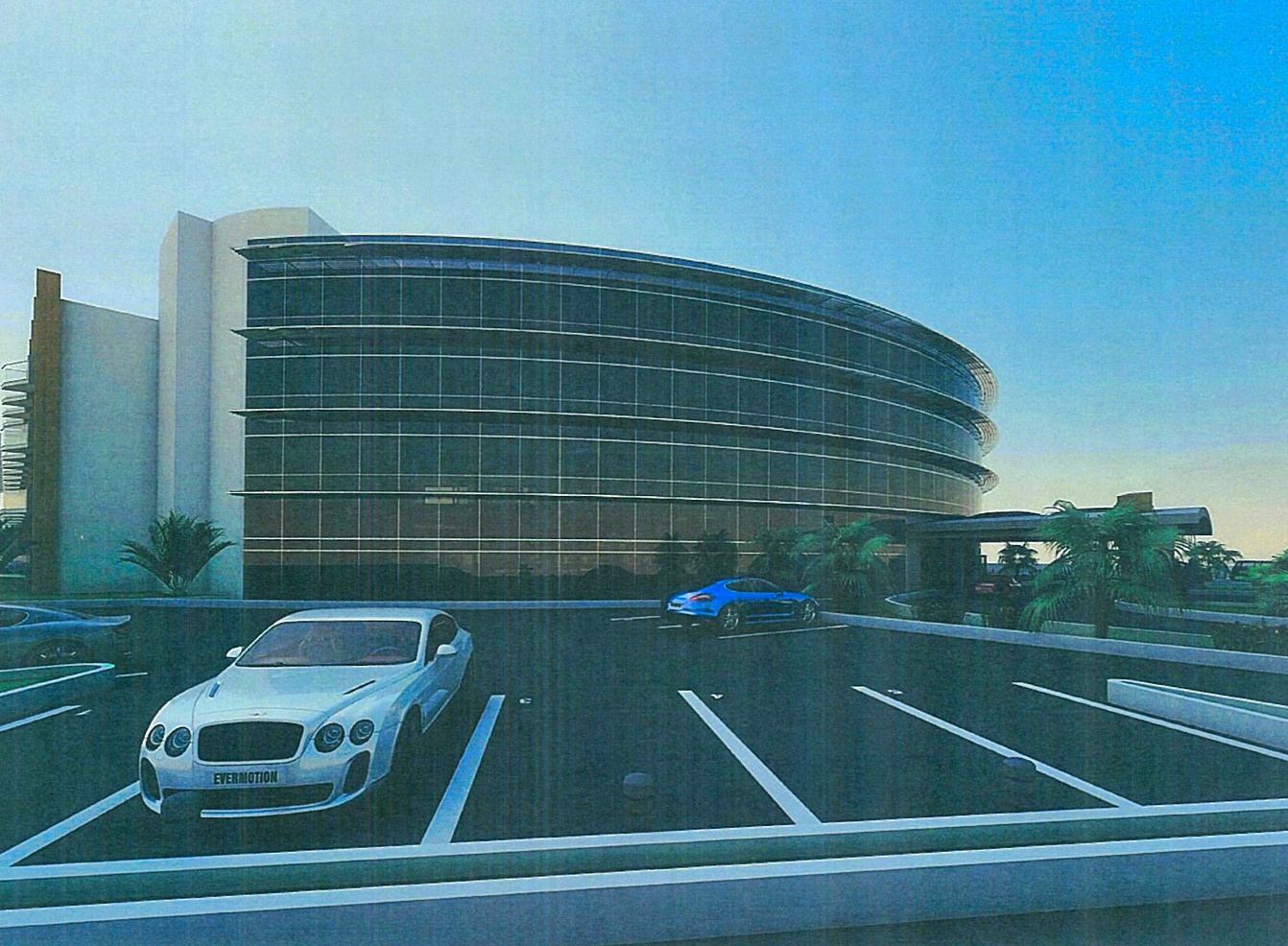 An unfinished hotel and casino by the sea for sale