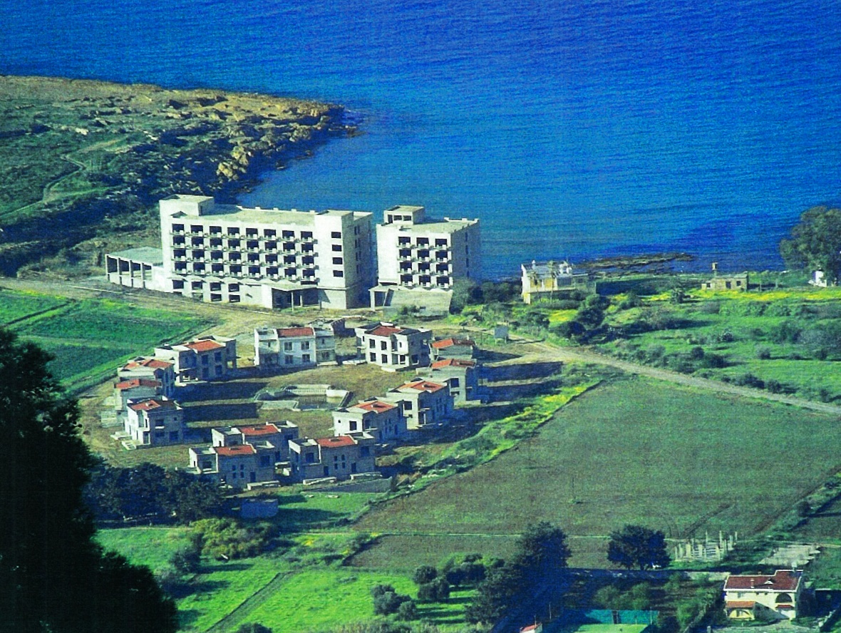 An unfinished hotel and casino by the sea for sale