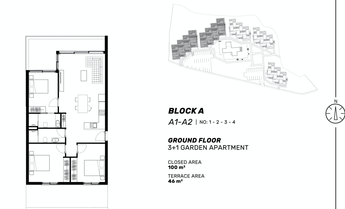 Apartments and penthouses in a new complex on the first coastline