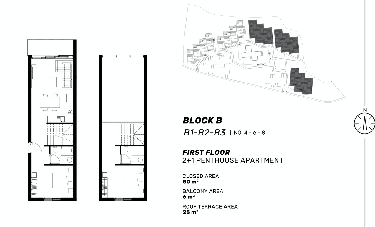 Apartments and penthouses in a new complex on the first coastline