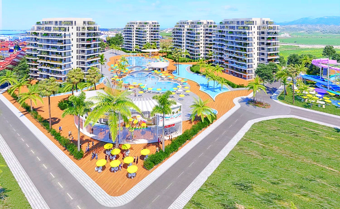 Apartment on the beach with largest aqua park in the area 