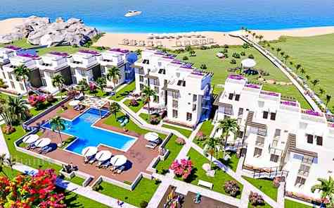 Luxury apartments in a complex on the first line of the sea