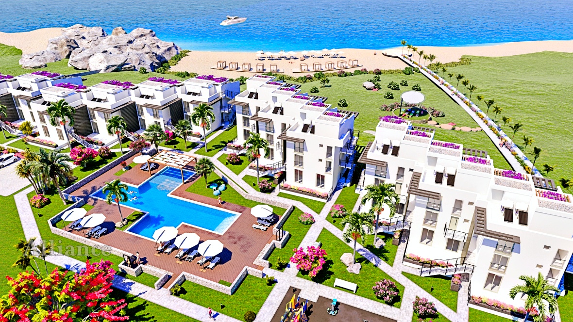 Luxury apartments in a complex on the first line of the sea
