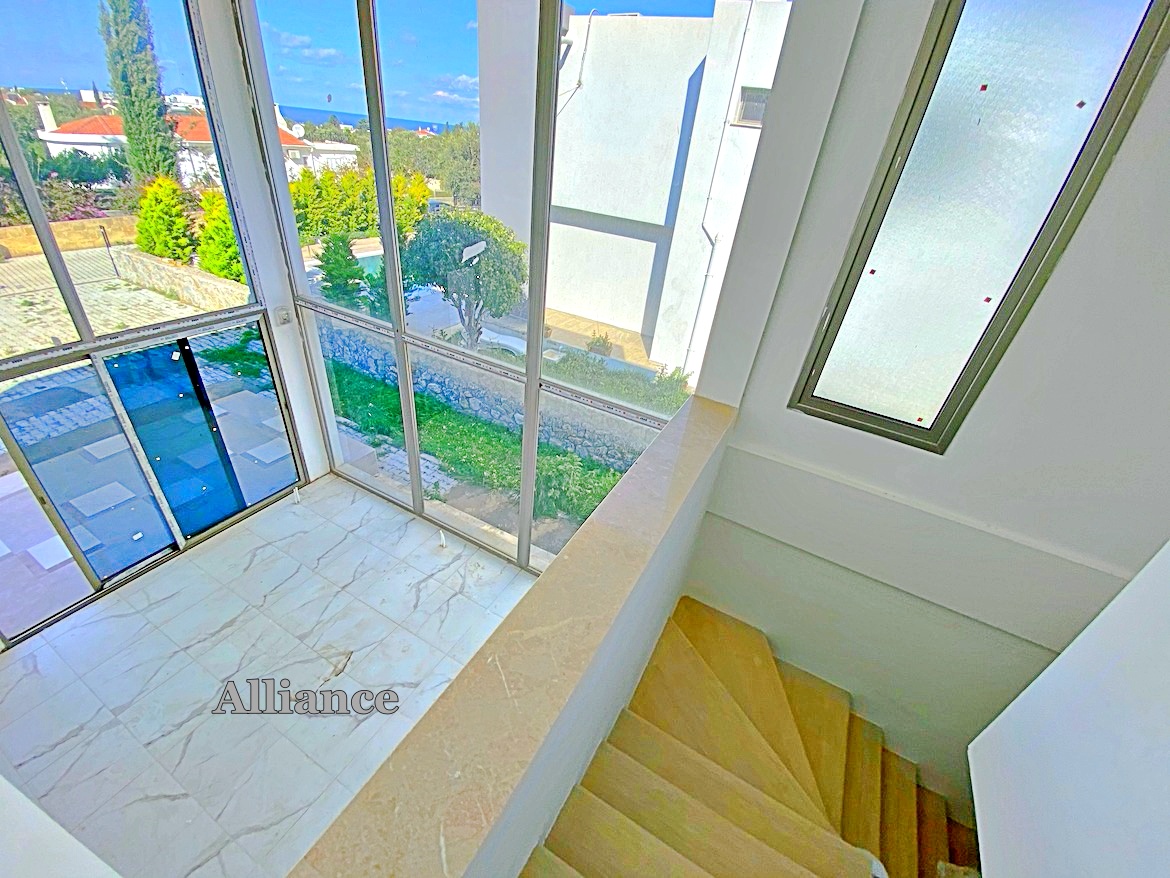 New modern design villa in Alsancak, fully completed, loan possible