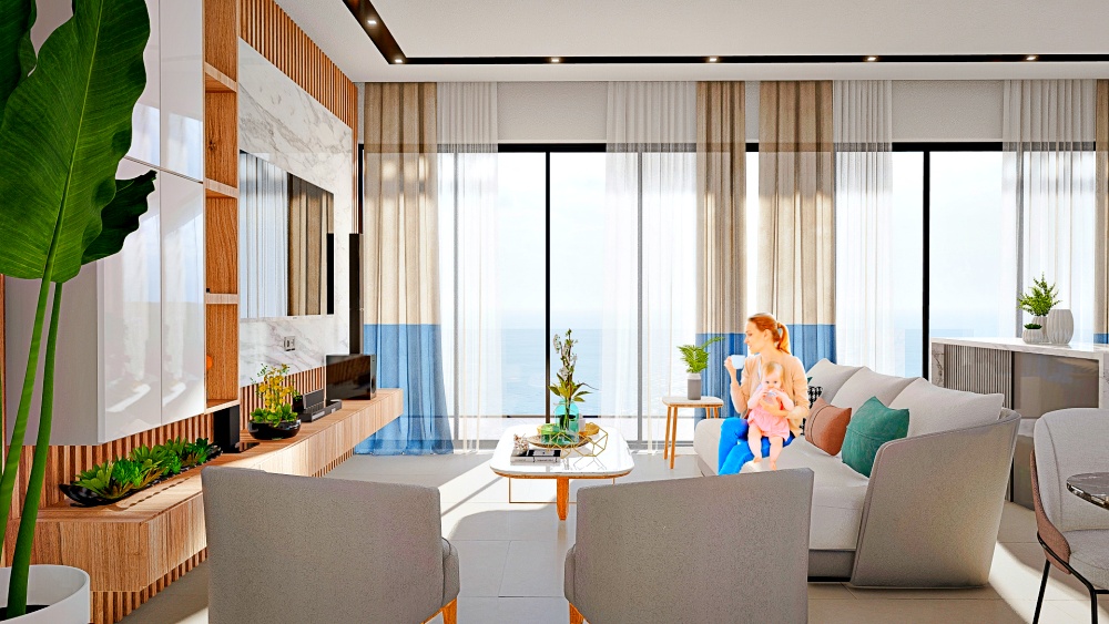 Luxurious penthouses, duplexes and triplexes on the first line