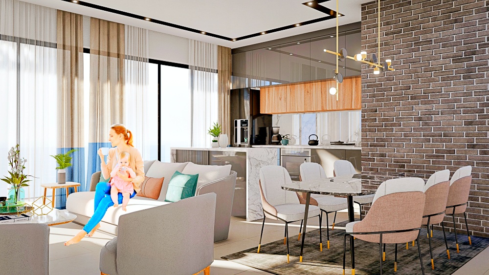 Luxurious penthouses, duplexes and triplexes on the first line