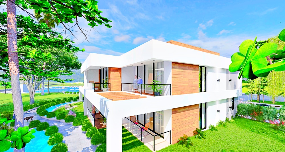 Modern townhouses  3+1 in a complex near the water park and the sea