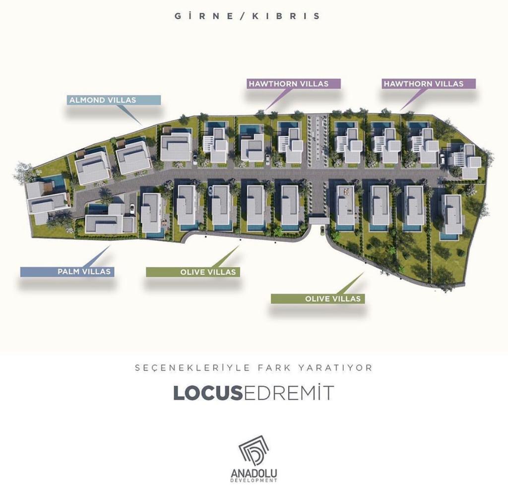 Luxury villas in Edremid, 3+1, plot selection