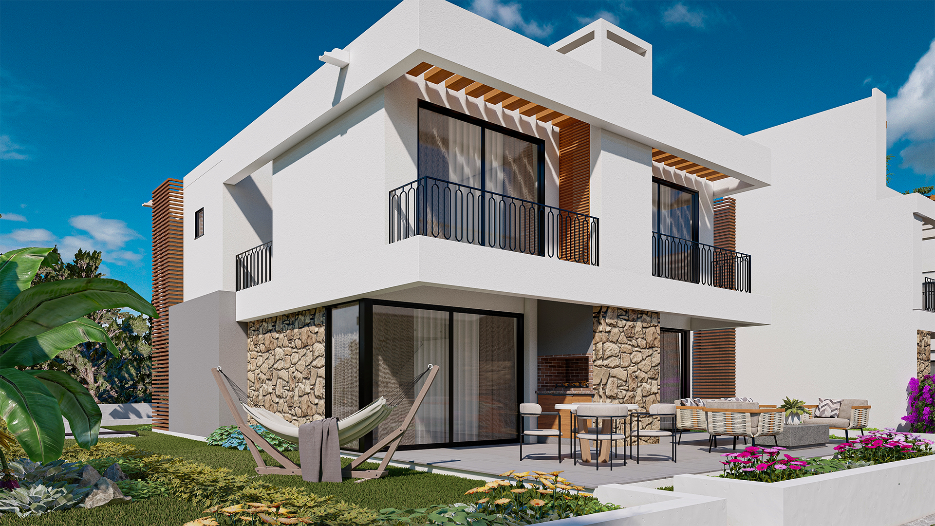 Townhouses with two bedrooms in Karpaz