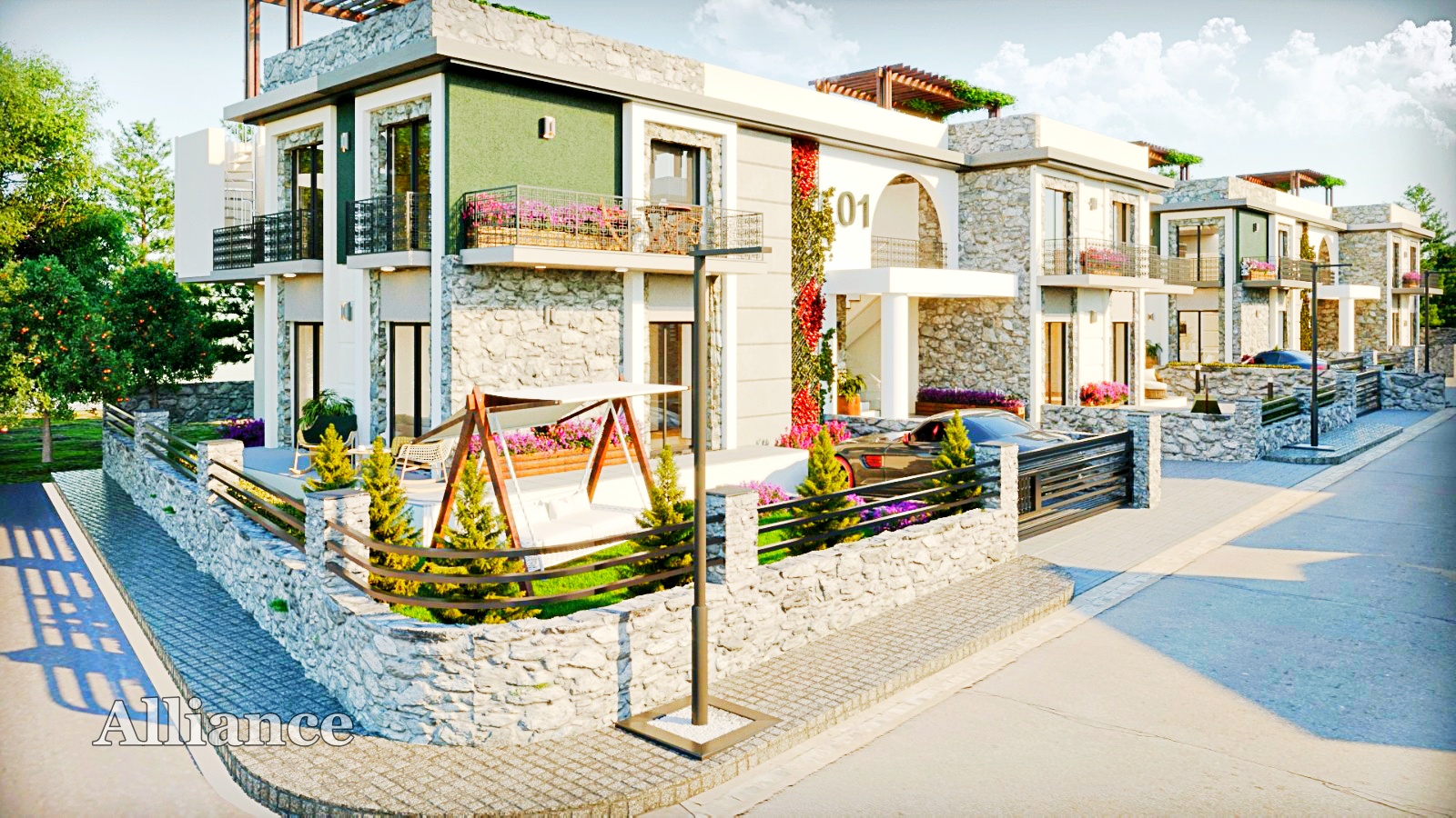Penthouses in a beautiful complex in Catalkoy