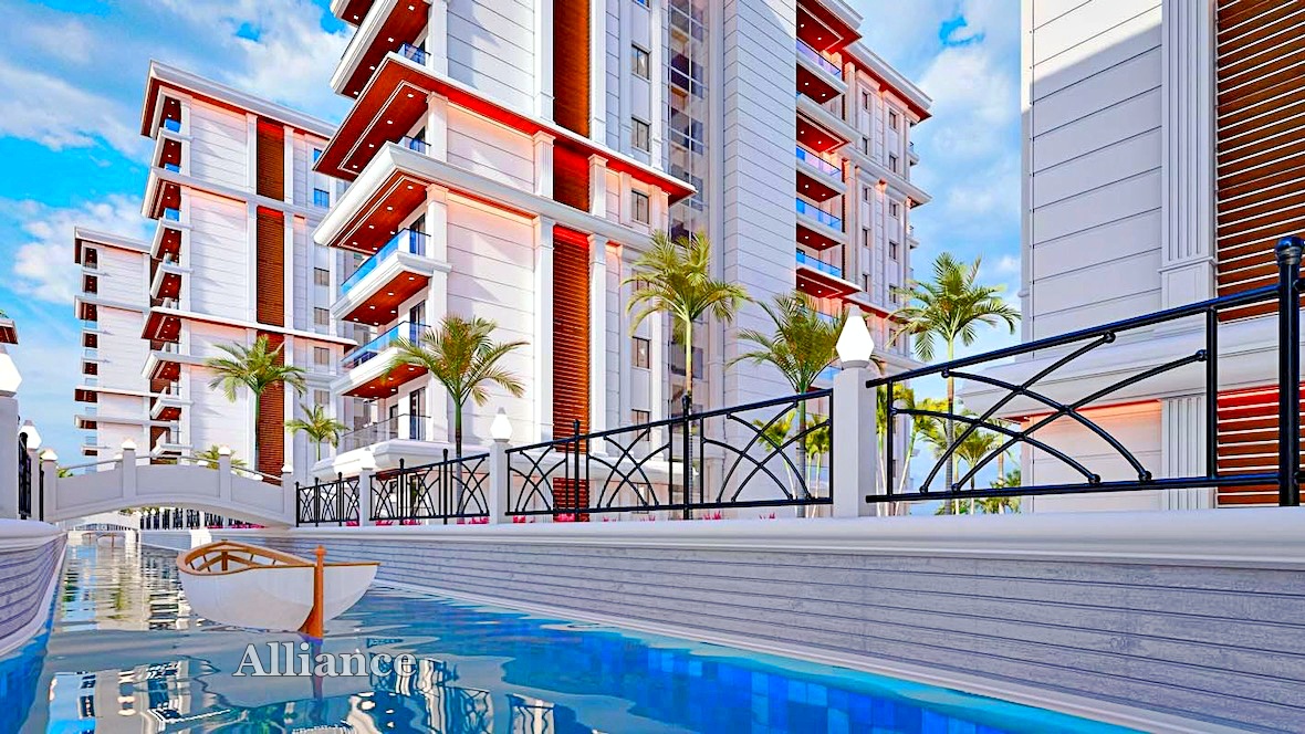 Two bedroom apartments in a gated complex near the sea, Italian project