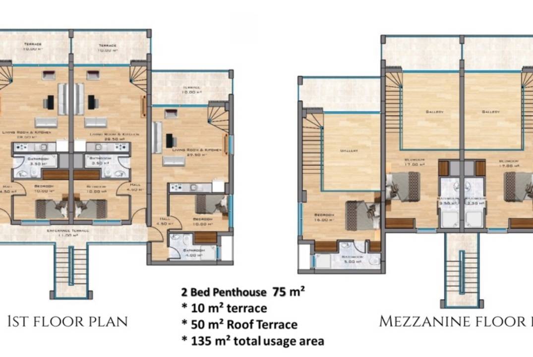 Apartment penthouse loft 2 + 1 in a stunning complex on the sea