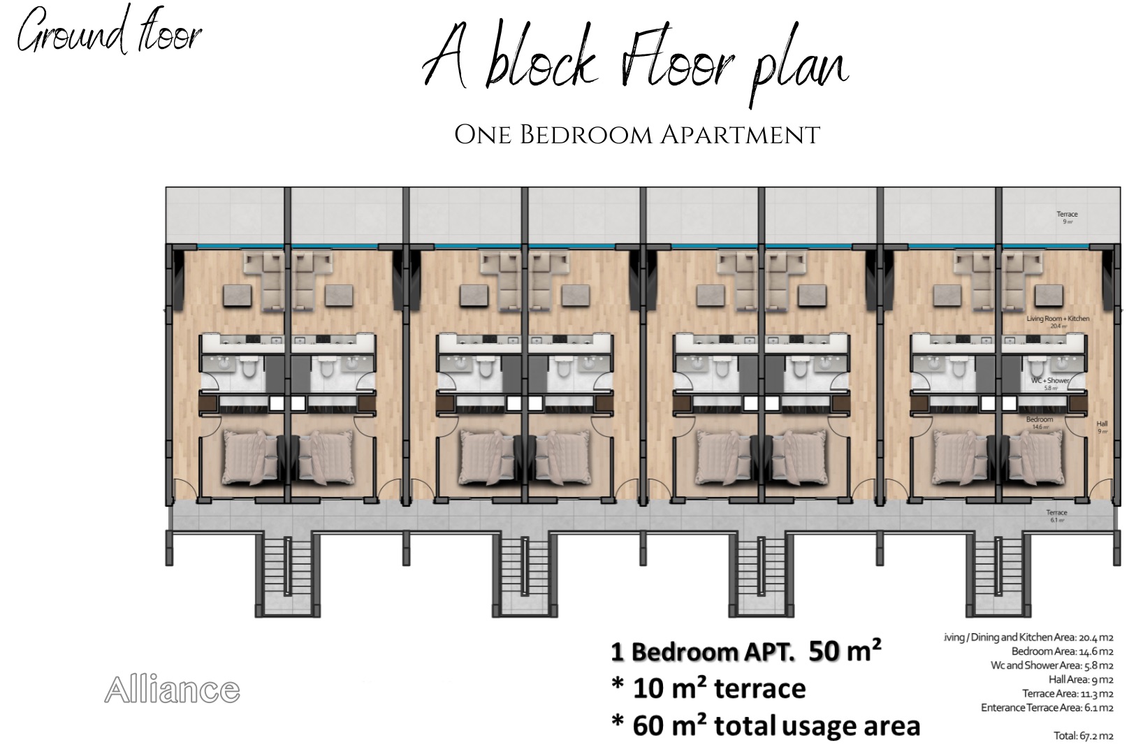 One-bedroom apartments in a complex on the sea, the best investment opportunity!