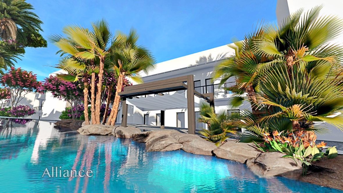 Luxury villas on the first coastline in a gated complex