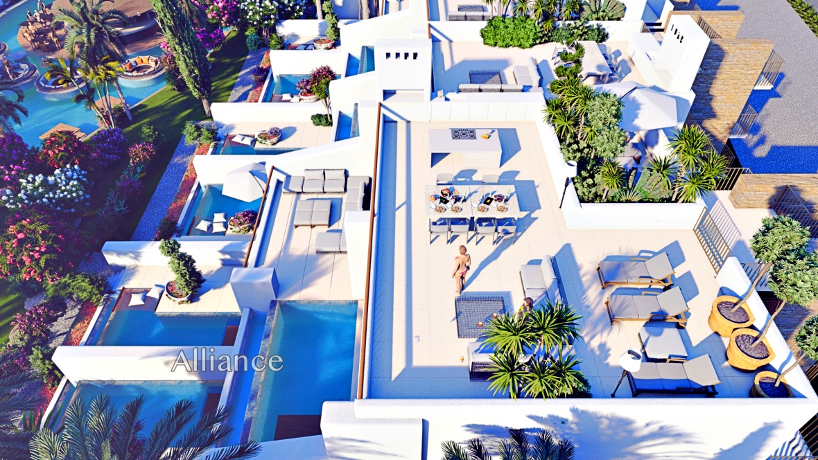 Luxury villas on the first coastline in a gated complex