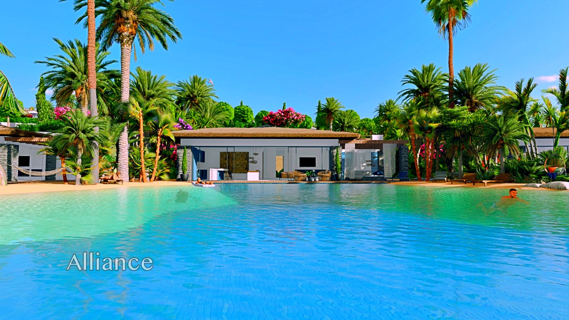 Luxury villas on the first coastline in a gated complex