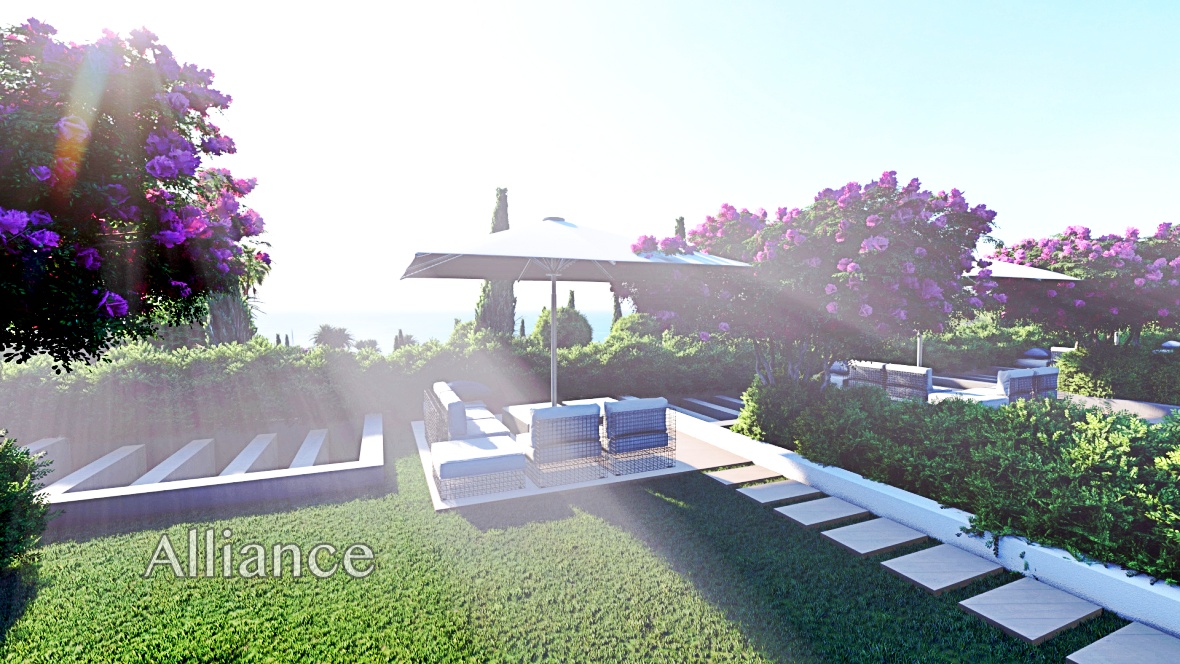 Luxury villas on the first coastline in a gated complex