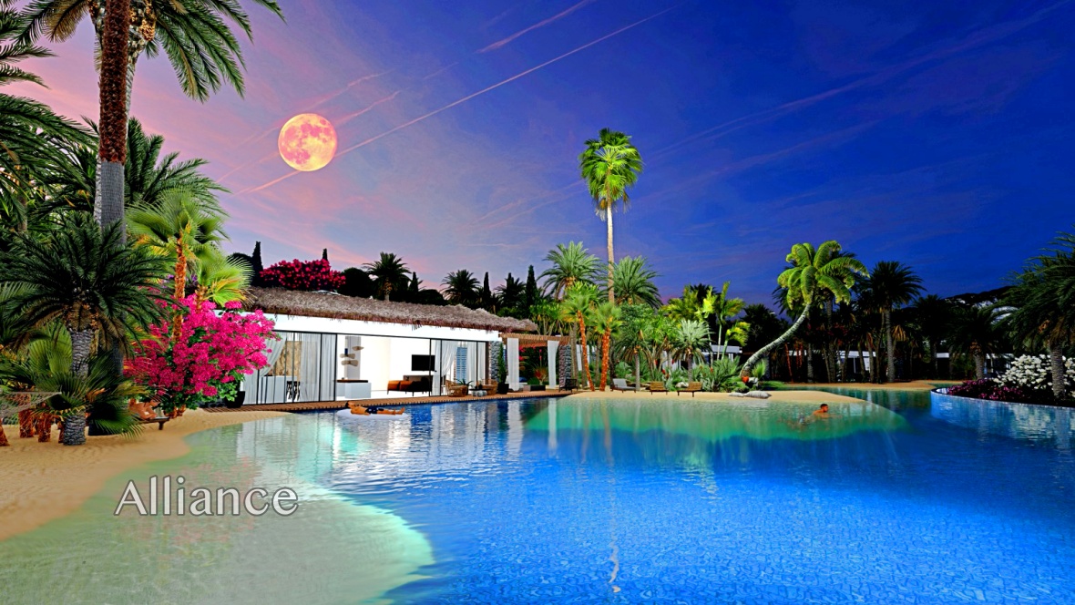 Luxury villas on the first coastline in a gated complex