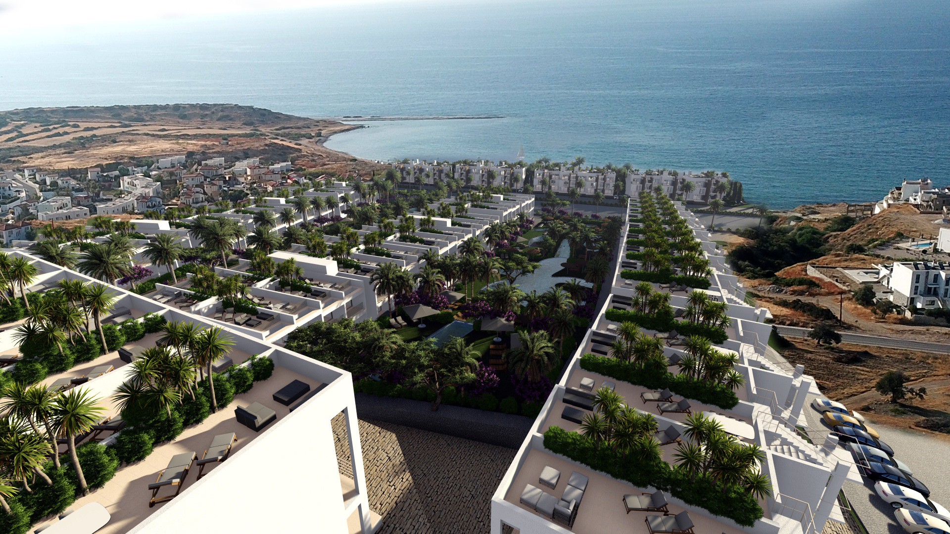 Luxury villas on the first coastline in a gated complex