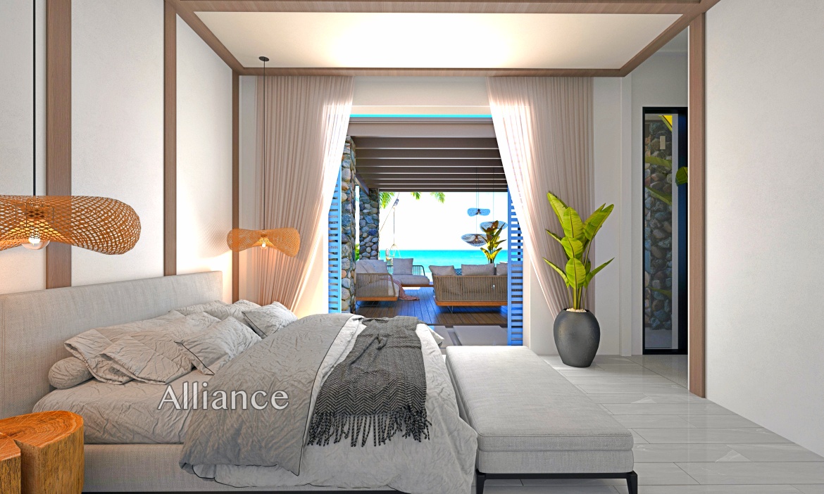 Luxury villas on the first coastline in a gated complex