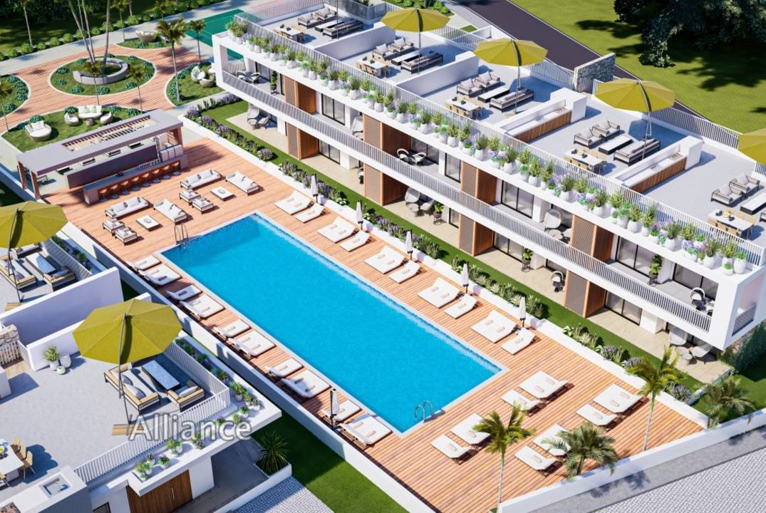 1+1 apartments in a gated complex in Karpaz