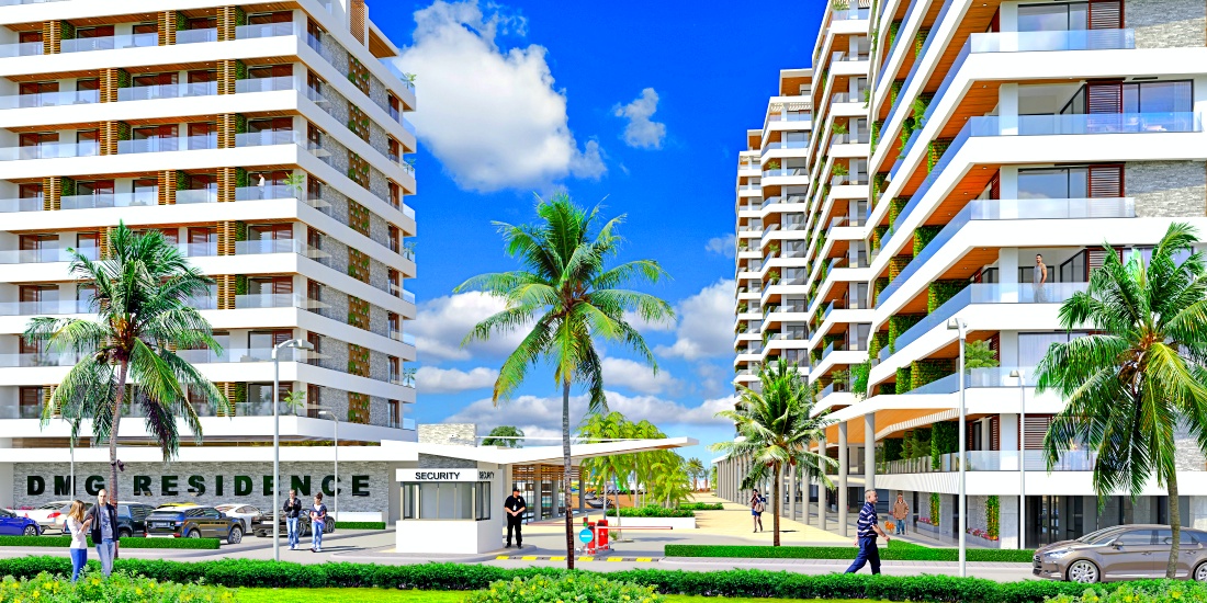 Apartments 2+1  in a new complex with the most modern infrastructure, 250 metres from the beach