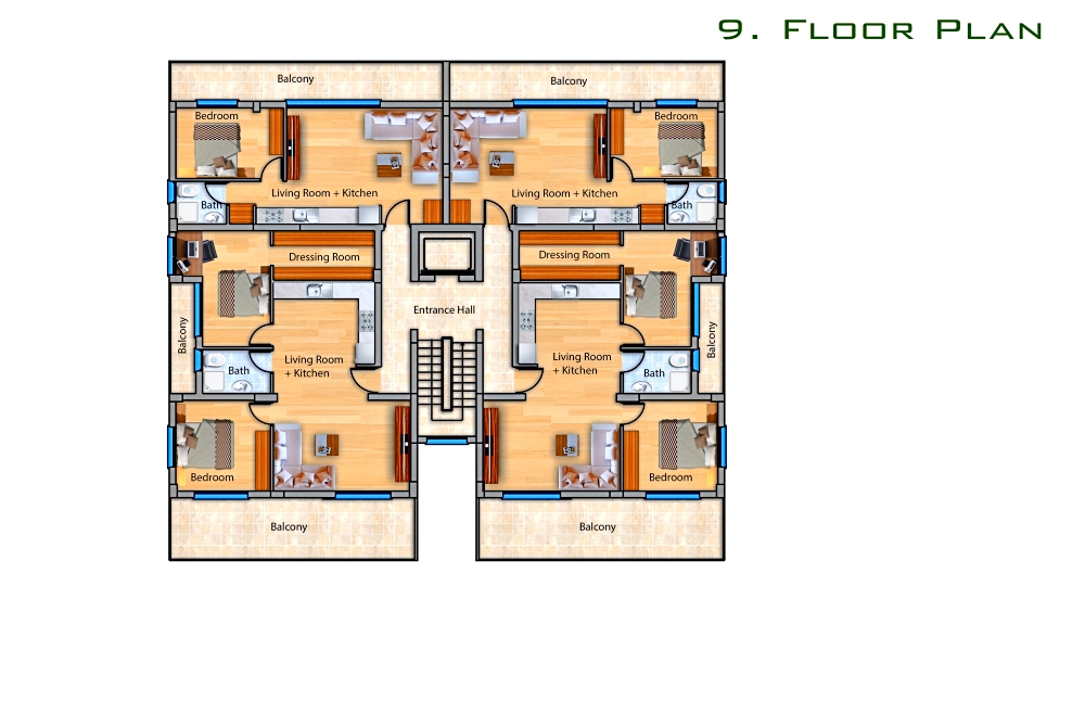 Studios and apartments in a modern apartment complex near Long Beach