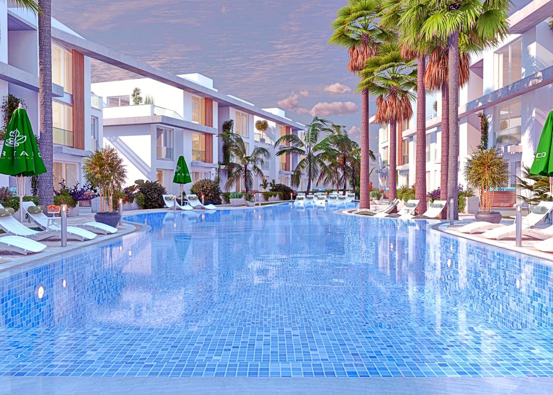 1 + 1 apartments and loft apartments  1+2 in a modern complex near the beach and the city