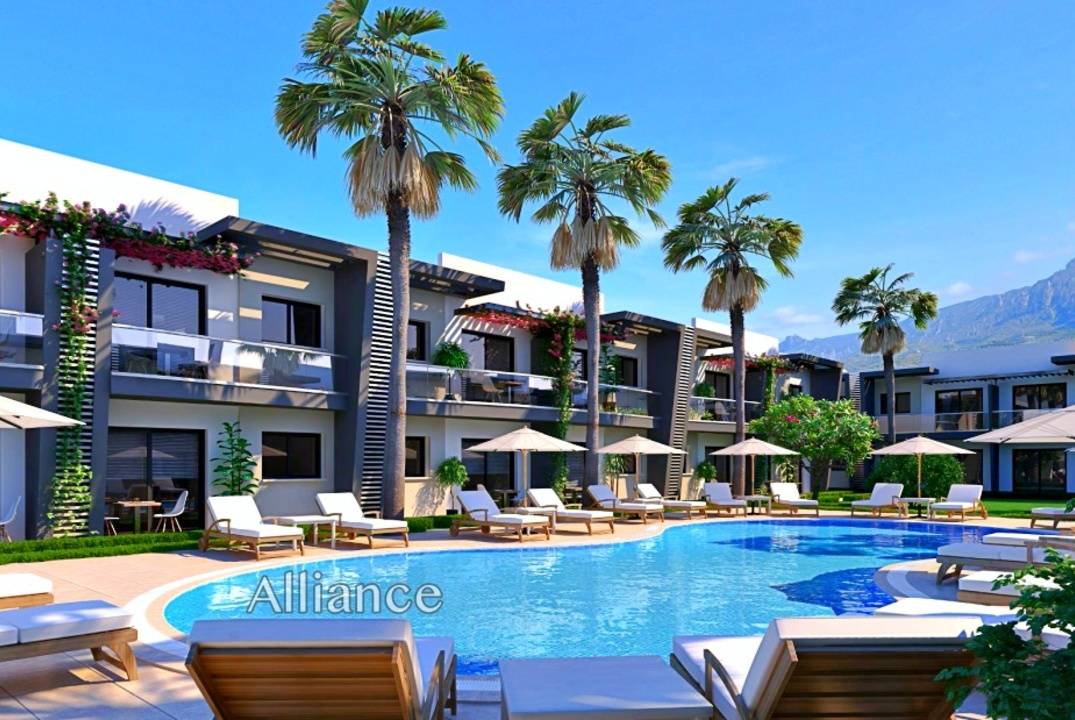 1 and 2 bedroom apartments in a small complex in Alsancak