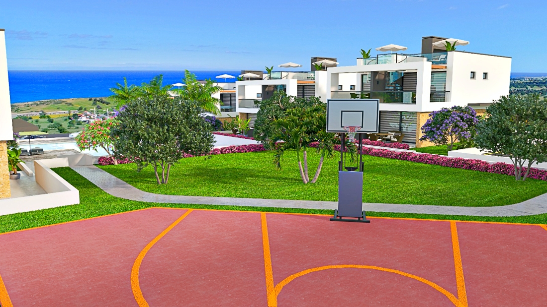 Apartments in a luxury complex in Tatlisu, surrounded by nature