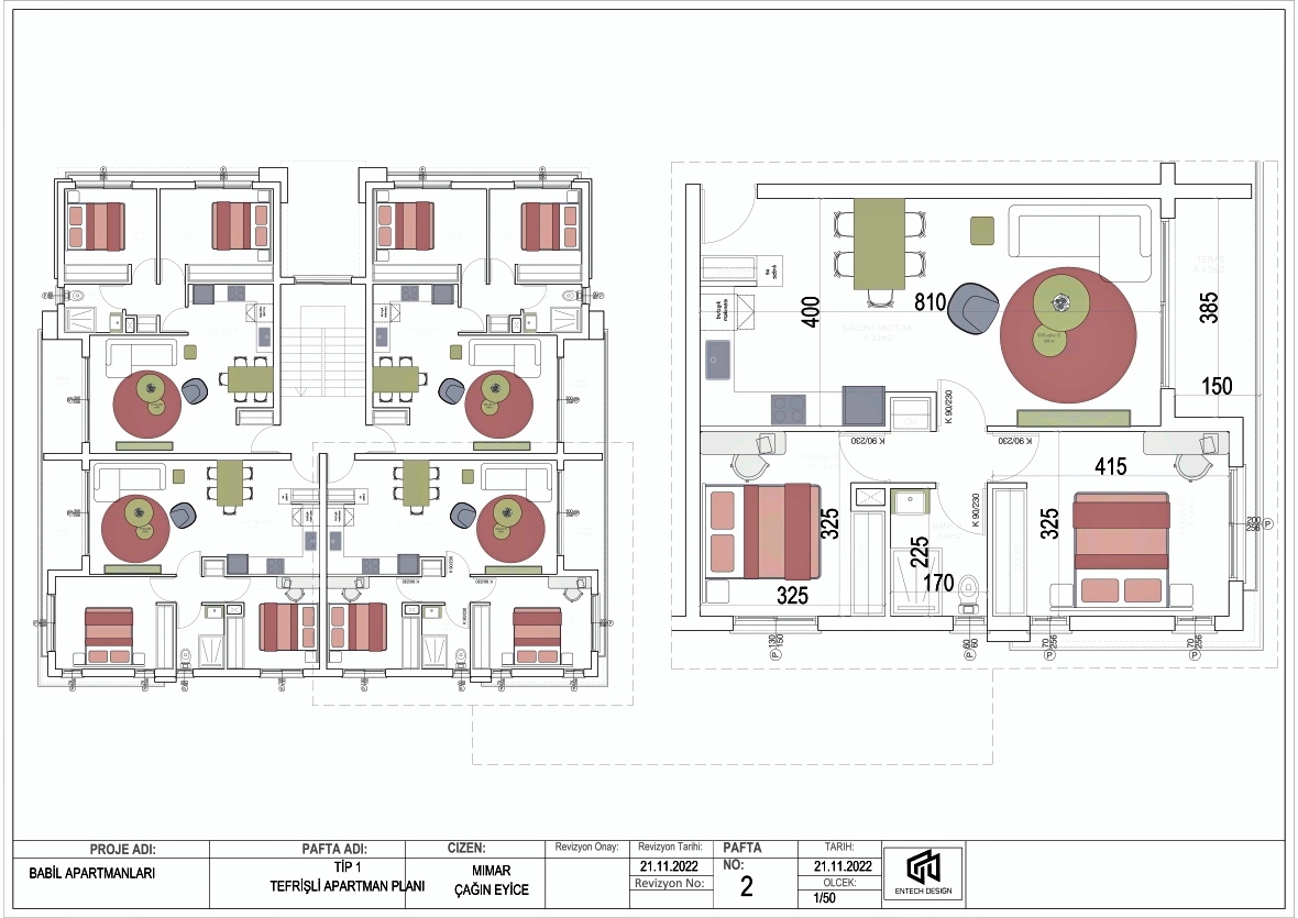 Two bedroom apartments in a cozy complex in Lapta