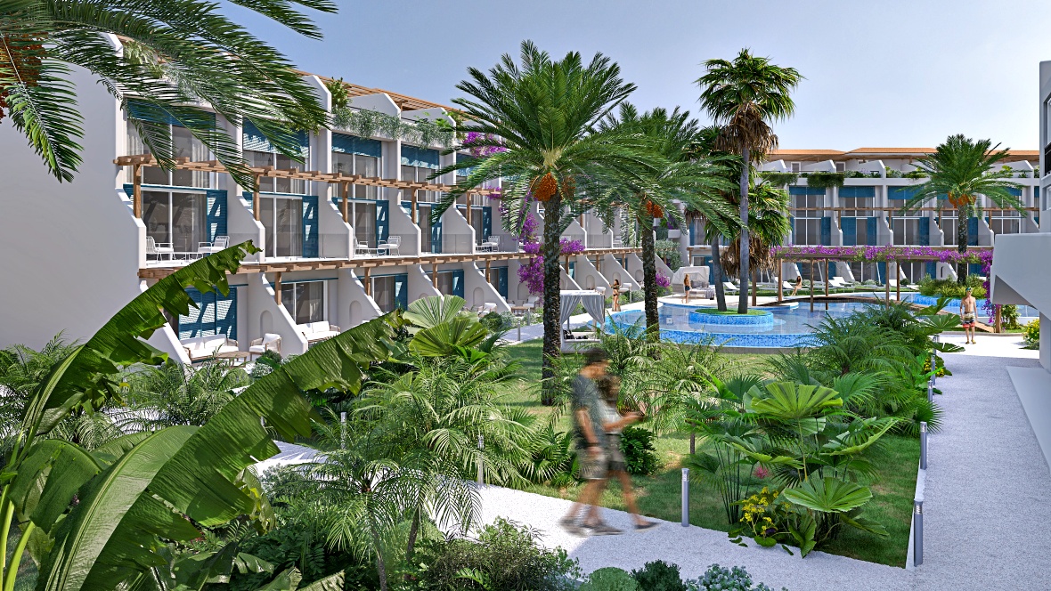 Garden apartments and lofts 1 + 1 and 2 + 1 in a luxury complex with infrastructure on the beach