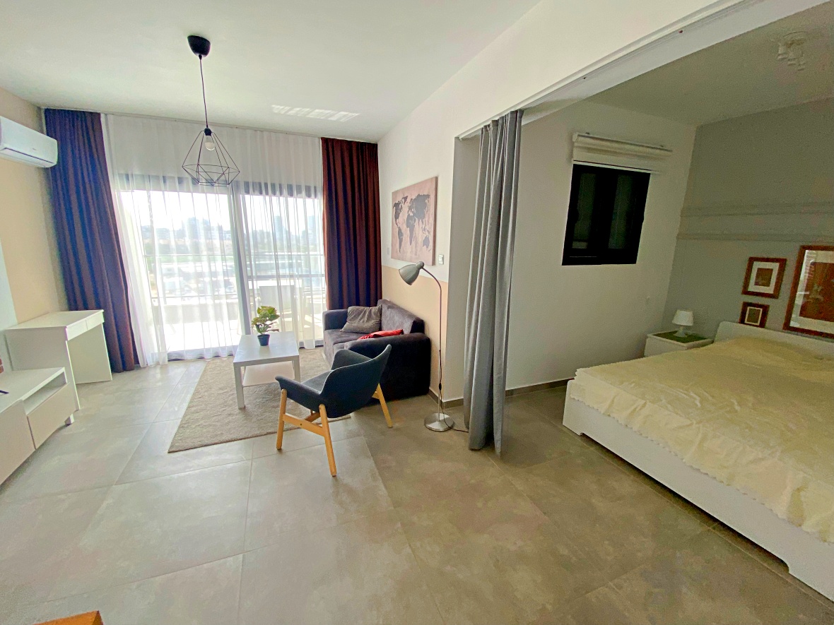 Studio apartments with a niche for a bed in a complex located 600 meters from the sea