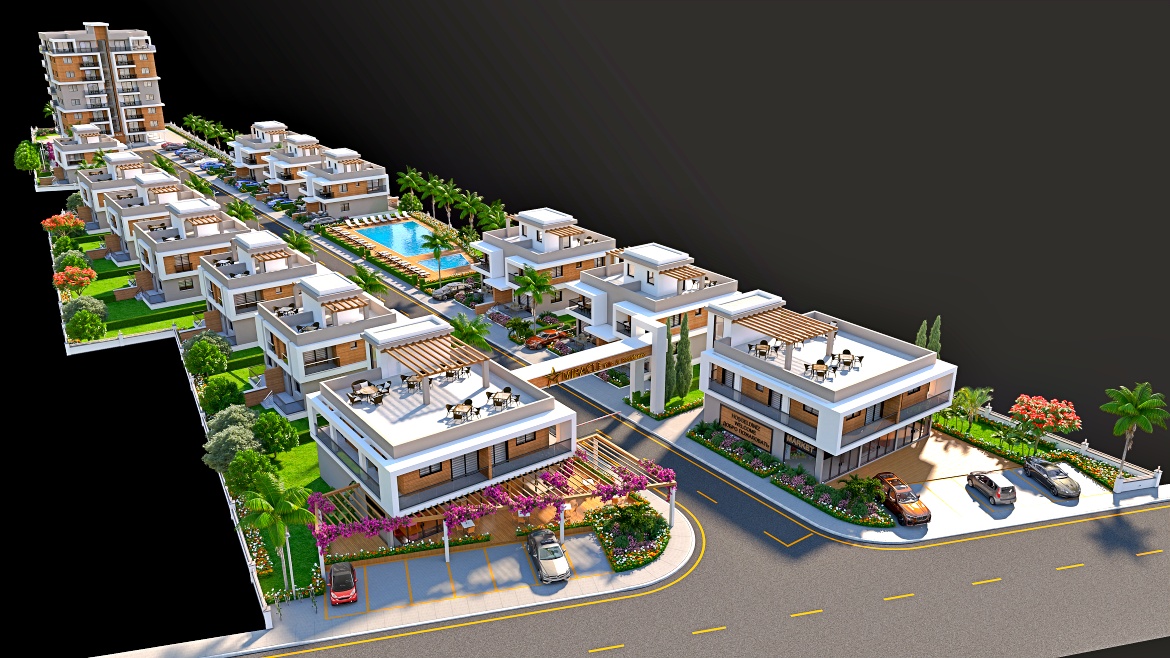 Apartments and villas in an exclusive complex in Iskele
