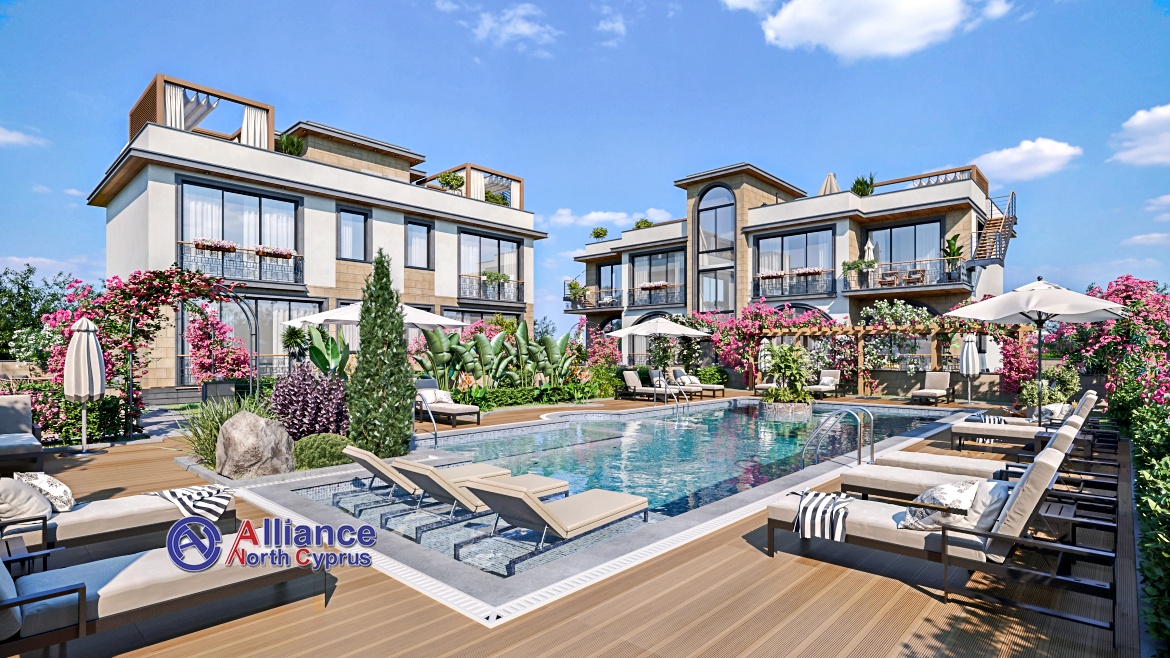 2+1 luxury apartments in one of the most beautiful places in Northern Cyprus, Lapta