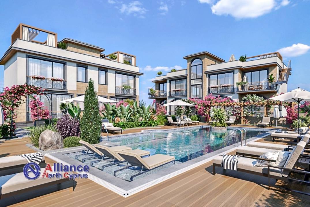 2+1 luxury apartments in one of the most beautiful places in Northern Cyprus, Lapta