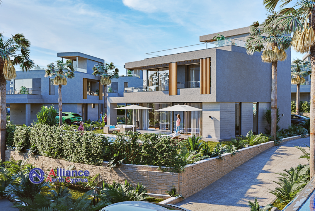 Luxury villas in a complex in Tatlisu, the most beautiful place in Northern Cyprus