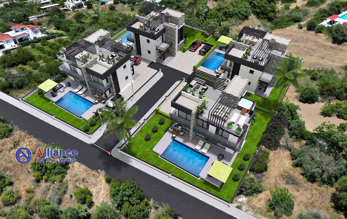 Modern design villas in Karsiyaka, 4 bedrooms