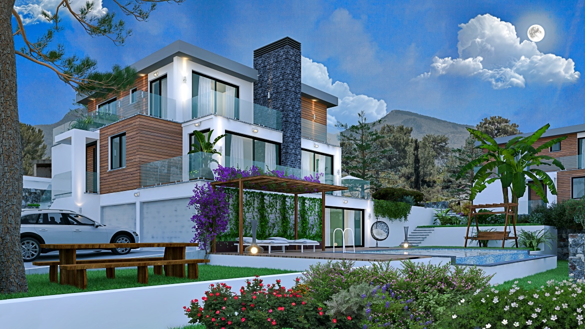 4+2 triplex villas in Catalkoy