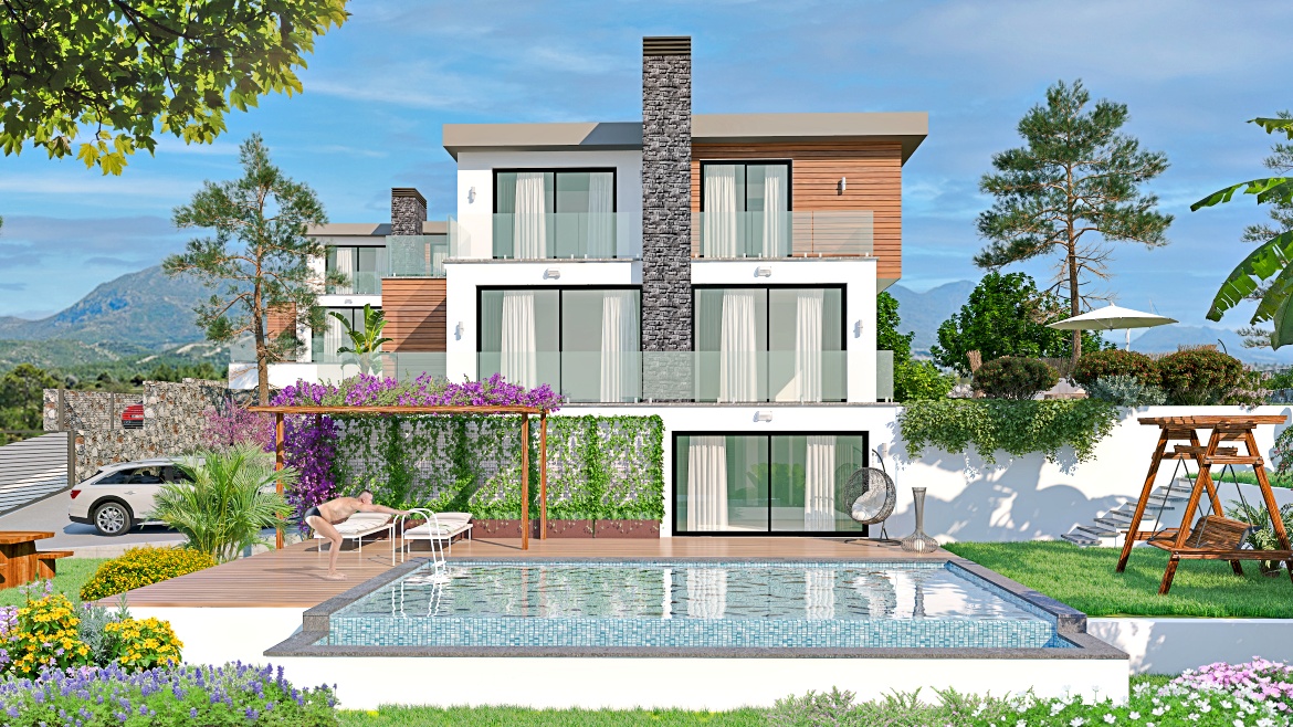 4+2 triplex villas in Catalkoy