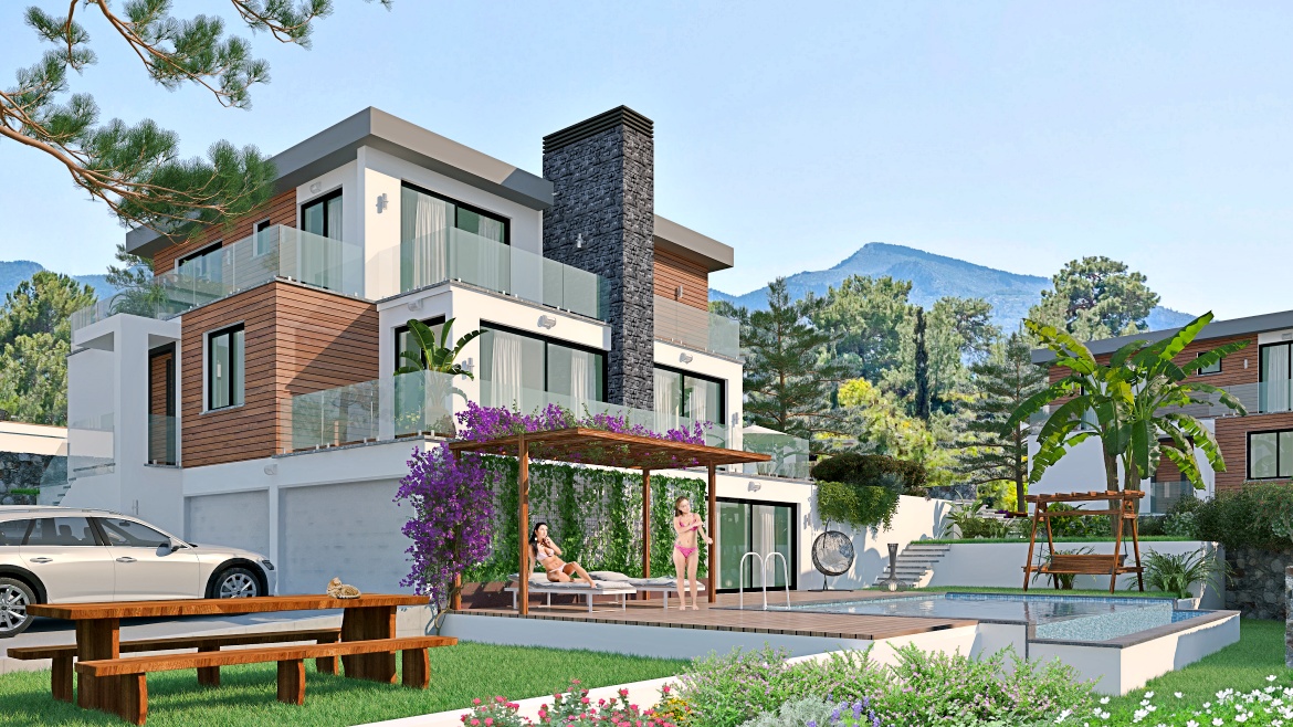 4+2 triplex villas in Catalkoy