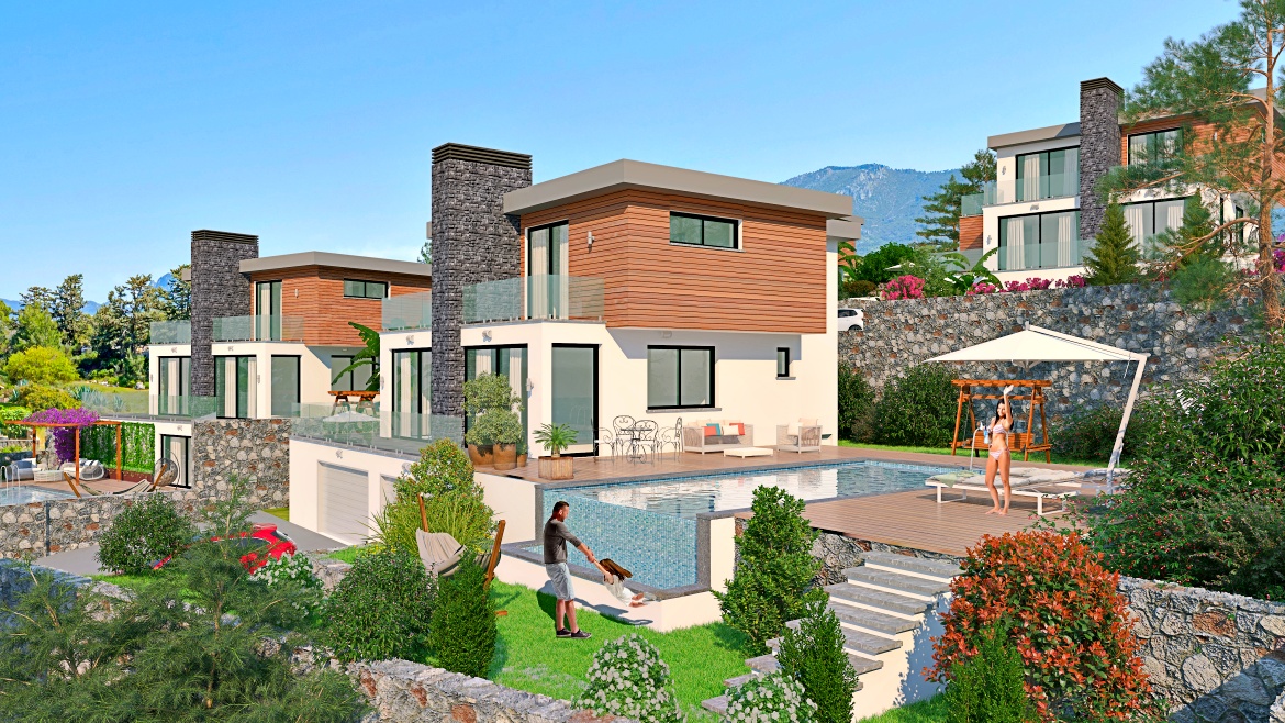 4+2 triplex villas in Catalkoy