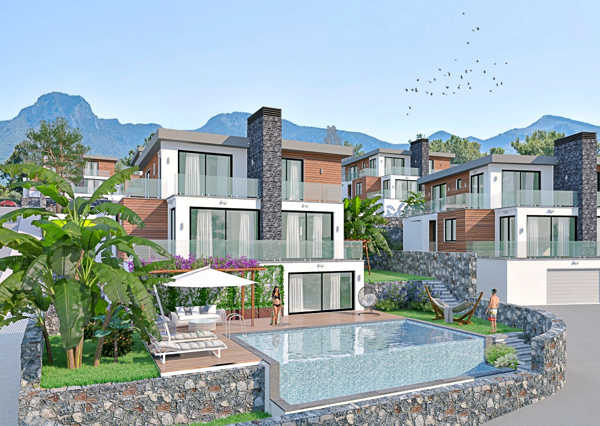 4+2 triplex villas in Catalkoy