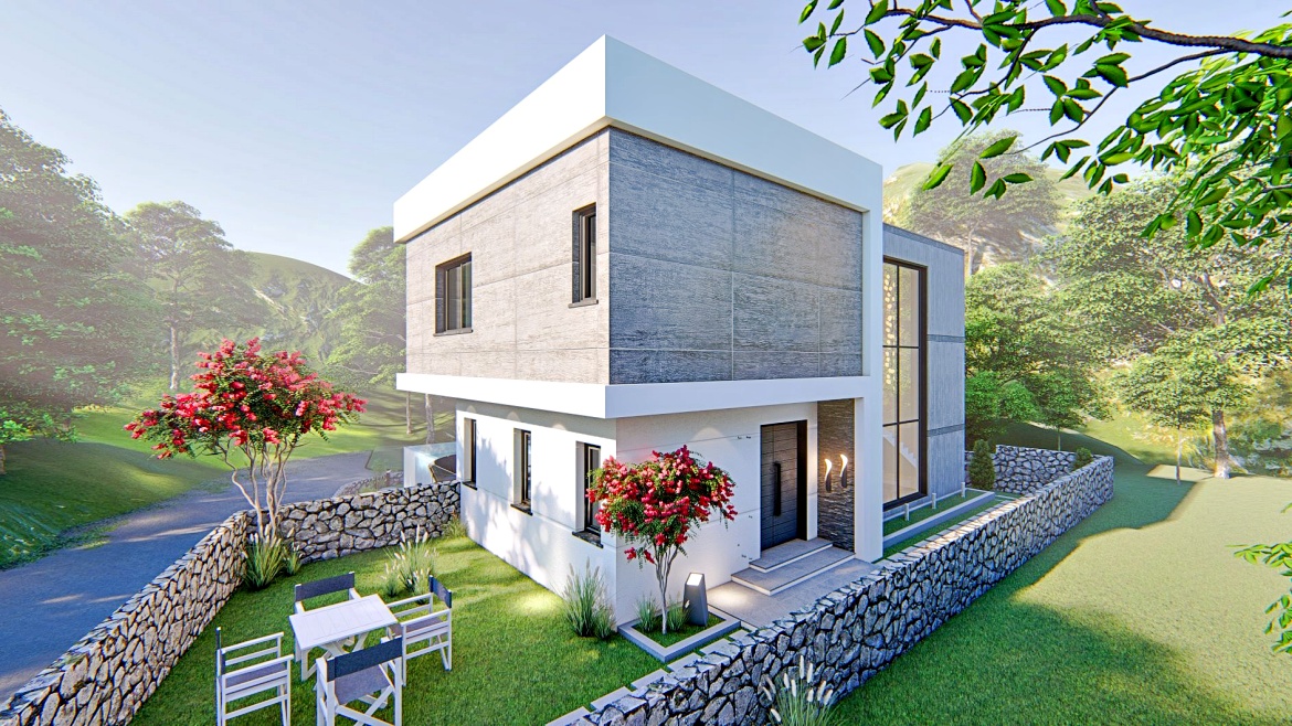 Elite three-level villa with 4 bedrooms in Karmi