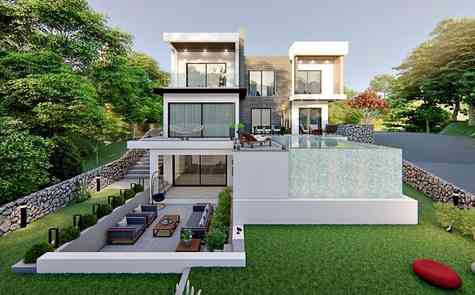 Elite three-level villa with 4 bedrooms in Karmi