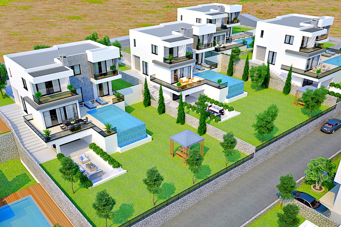 Elite three-level villa with 4 bedrooms in Karmi