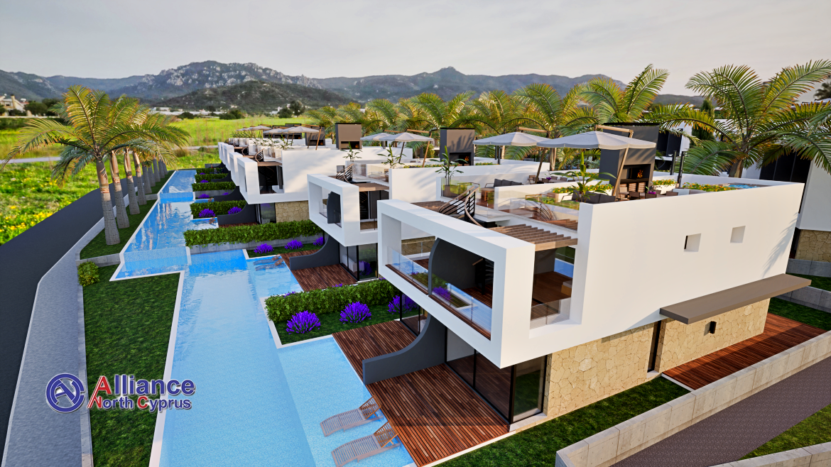 Villas for two families in a luxury complex on the sea in Tatlisu